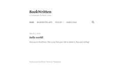 Desktop Screenshot of bookwritten.com